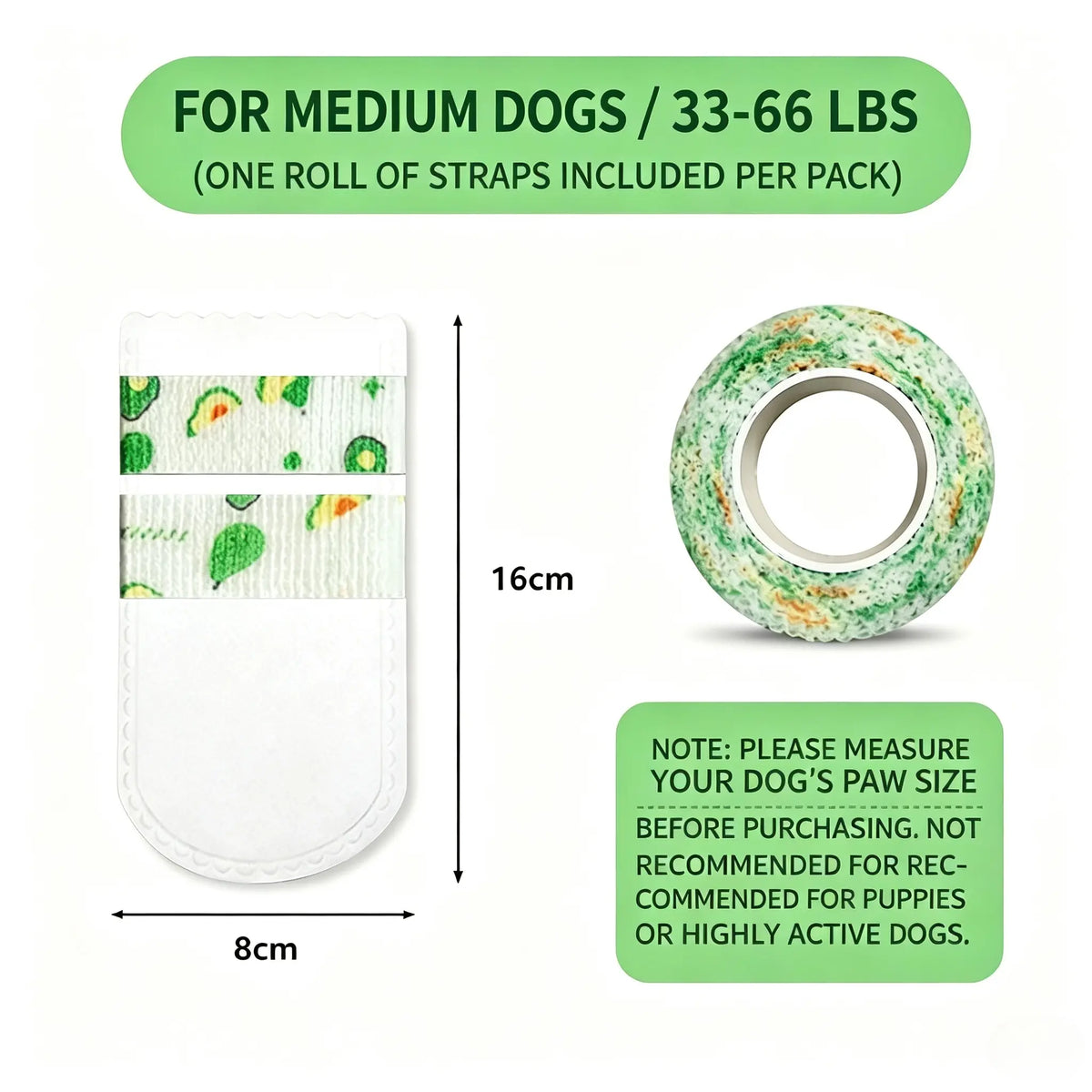 Disposable Dog Boots for Paw Protection - 20 Pack Adjustable Self-Adhesive Pet Shoes for Indoor and Outdoor Use