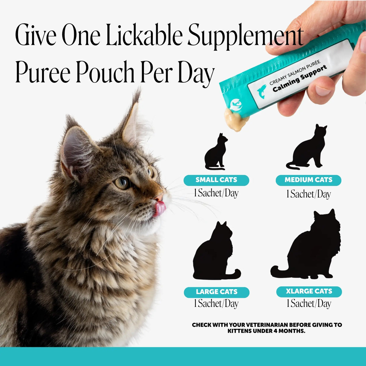 Pet Honesty Calming Lickable Purees for Cats with Real Salmon - 20 Pouches